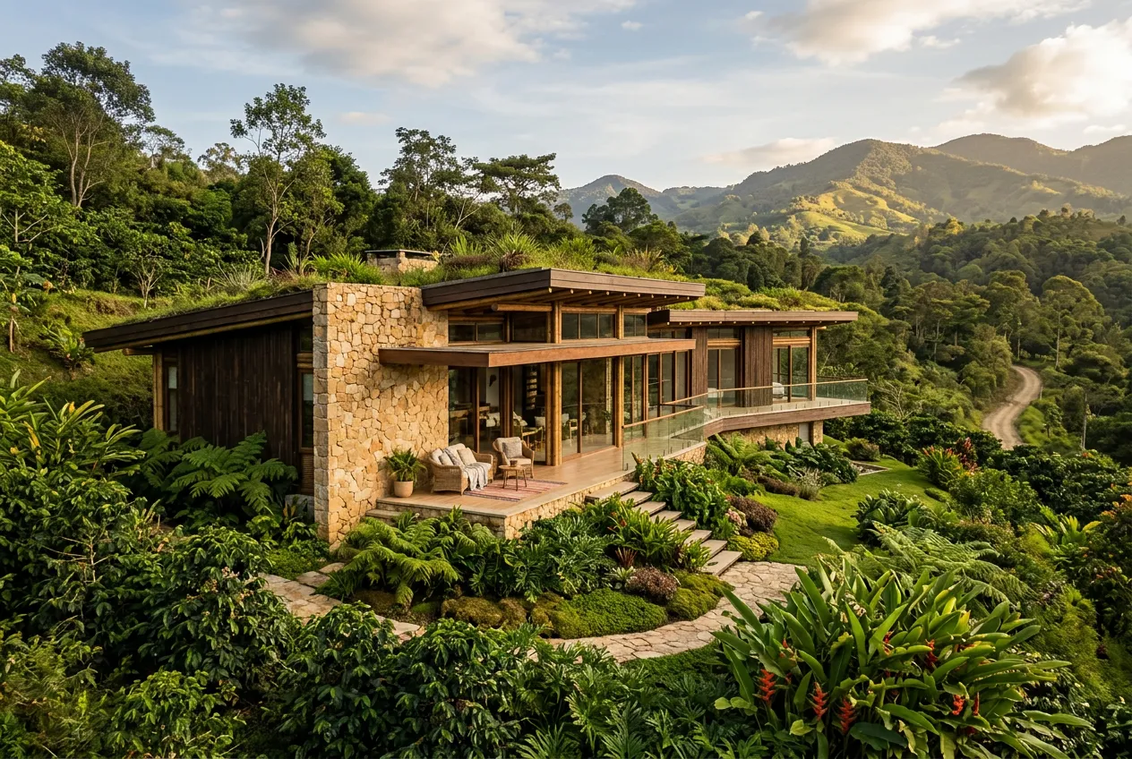 Proyectos residenciales modernos en el Quindío con diseño bioclimático